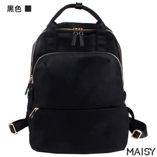 【MAISY】韓風大容量牛津布雙肩女包(現+預  藍色／黑色／卡其色)
