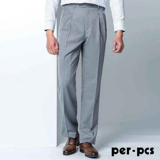 【per-pcs 派彼士】商務時尚打摺西褲_灰(82268)