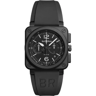 【Bell&Ross】黑色啞光陶瓷計時機械腕錶 618年中慶(BR0394-BL-CE)