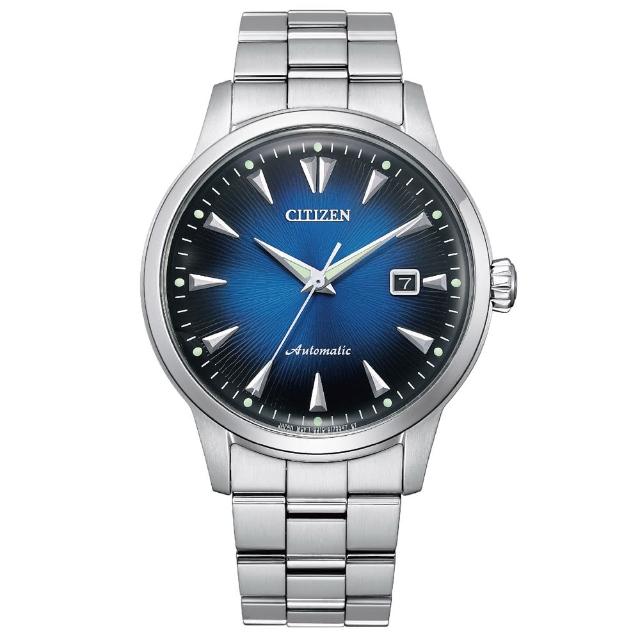 【CITIZEN 星辰】Mechanical 限量黑潮再現機械錶-藍x銀/41mm情人節 禮物(NK0009-82L)