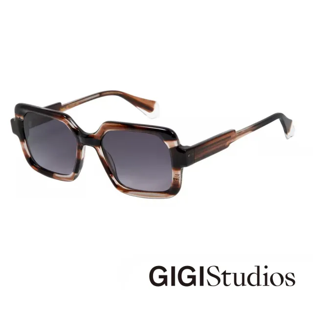 【GIGI Studios】歐美自由率性方框太陽眼鏡(玳帽色- ALEXIA-6666/2)