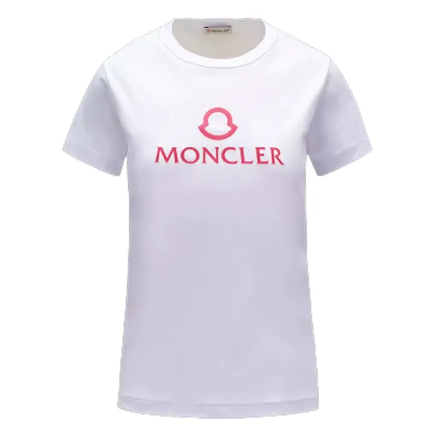 【MONCLER】女款 品牌LOGO 白色短袖T恤(S號、M號、L號)