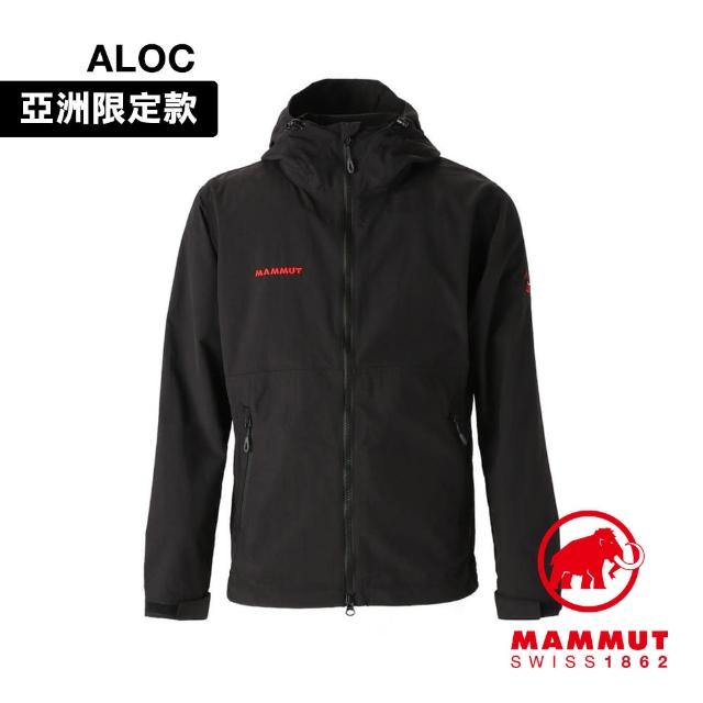 【Mammut 長毛象】Hiking WB Hooded Jkt AF Classic 160週年刺繡LOGO風衣連帽外套 黑色 男款 #1012-00511