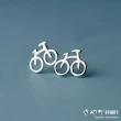 【Sayaka 紗彌佳】耳環 飾品  小清新風格腳踏車針式耳環