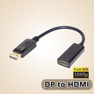 【LineQ】DisplayPort 公轉 HDMI 母 15公分轉接線(DP to HDMI)