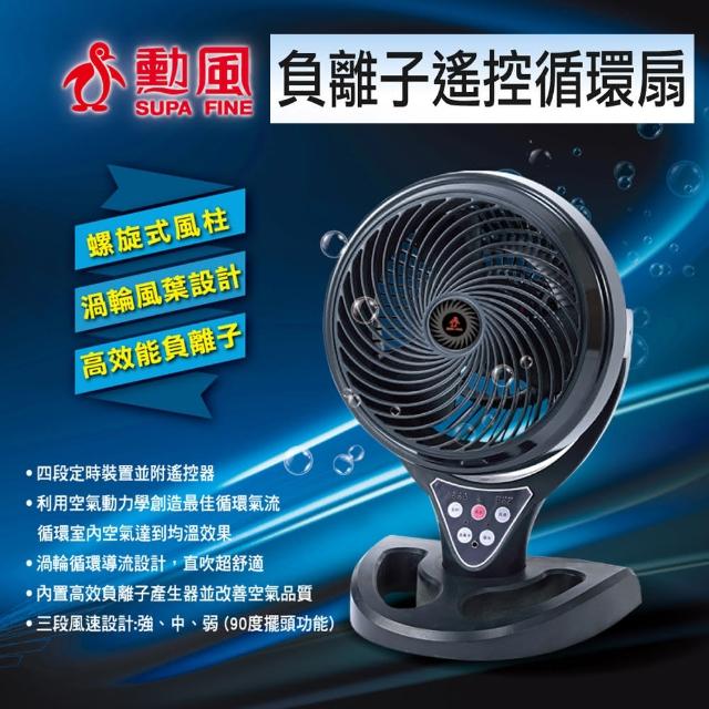 【勳風】福利品 12吋負離子遙控循環扇/可遙控(HF-7636)