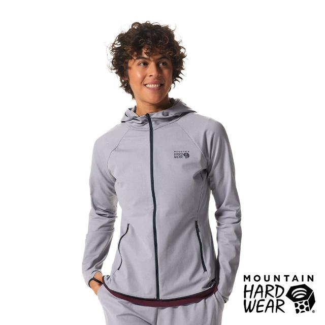 【Mountain Hardwear】Mountain Stretch Full Zip Hoody W 彈性快乾連帽外套 女款 灰色 #1982621