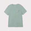 【Hang Ten】男裝-有機棉衝浪手勢印花短袖T恤(綠)