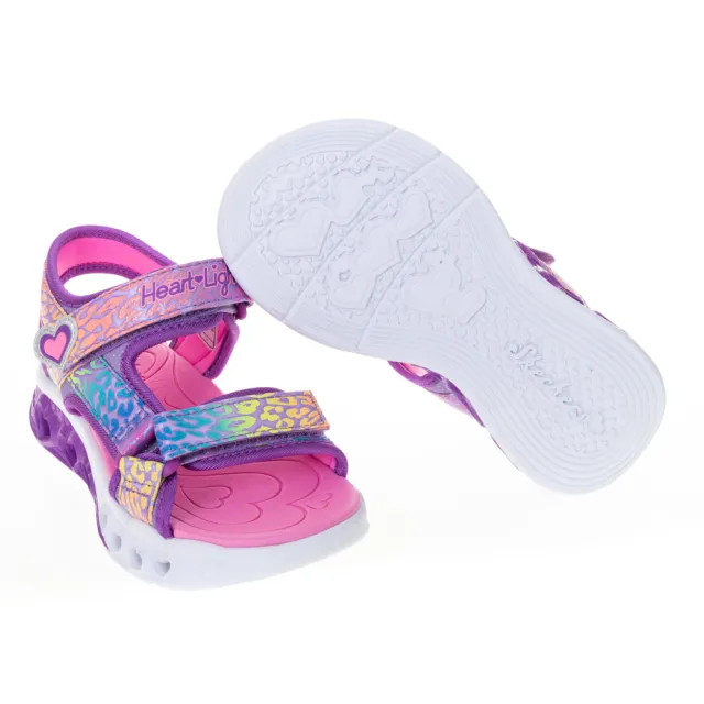 【SKECHERS】女童鞋系列 涼拖燈鞋 FLUTTER HEARTS SANDAL(302967LLVMT)
