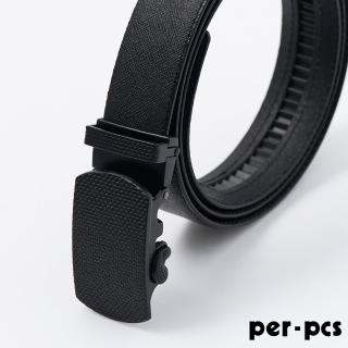 【per-pcs 派彼士】ZIBIYA經典高品質荔枝紋皮帶 黑色(808-AF)