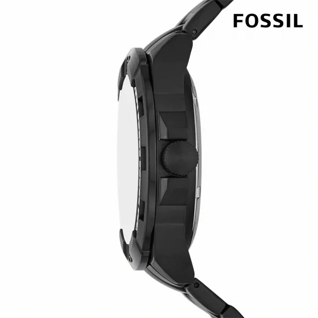 【FOSSIL 官方旗艦館】Bronson 潮流黑金鏤空機械錶 黑色不鏽鋼鍊帶 手錶 44MM ME3217