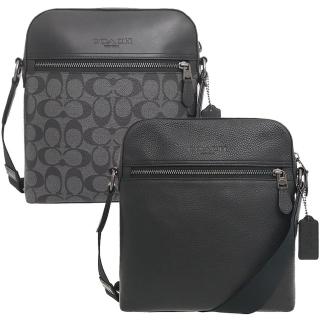 【COACH】男士最愛直式方型飛行員拉鍊斜揹包(2色)