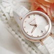 【Relax Time】春日花漾系列玫瑰金陶瓷女士時尚腕錶 白面 36mm(RT-98-1)