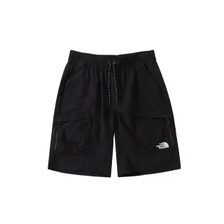 【The North Face 官方旗艦】北面UE男款黑色多口袋戶外休閒短褲｜7QSBJK3