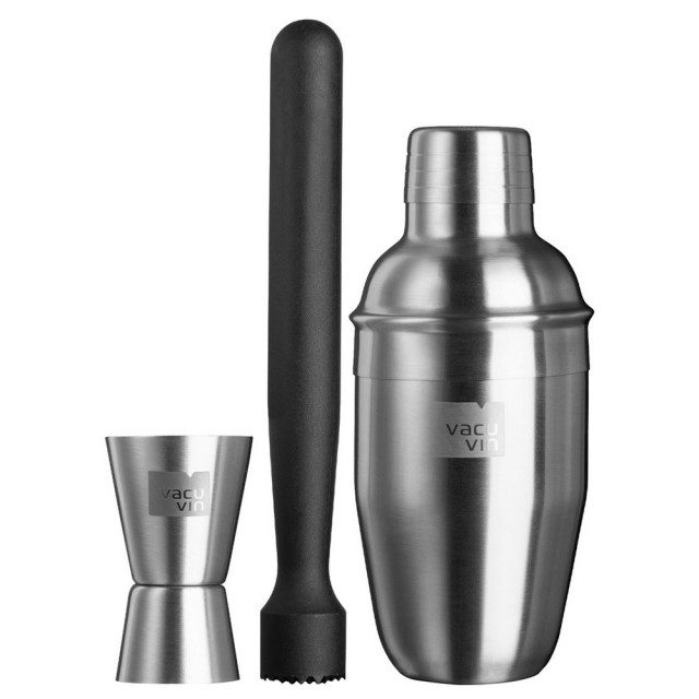 【VACU VIN】量杯搗棒+雪克杯 350ml  / 雪克杯 搖酒器 隔冰匙 調酒用具
