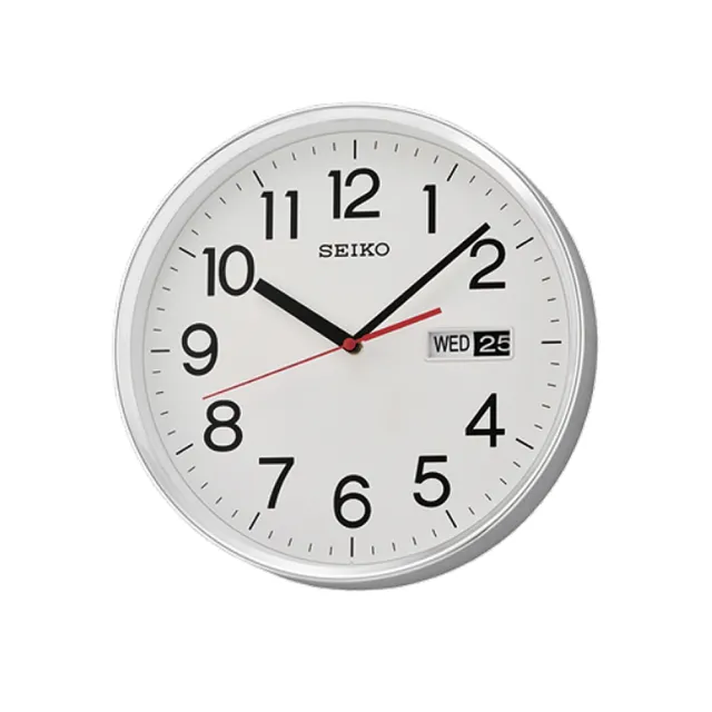 【SEIKO 精工】QXF104S 日期星期簡約數字辦公室掛鐘 momo購物網 好評推薦 2024年2月