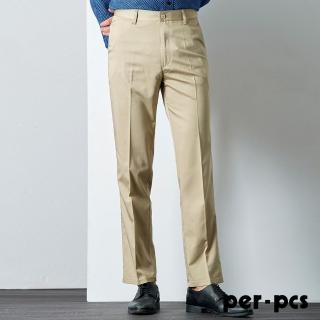 【per-pcs 派彼士】典雅品味平面休閒褲 卡其(718160)