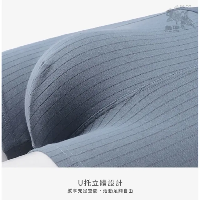 【魚樂】男純棉石在好穿直壓紋內褲-8122-四件組(L-3XL任選)