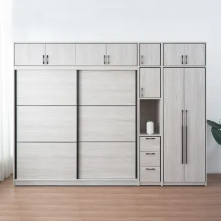 【時尚屋】[DU10]莉塔10.8尺推門雙吊被櫥衣櫃DU10-043+045+048+049+026+027(免運費 免組裝 衣櫃)