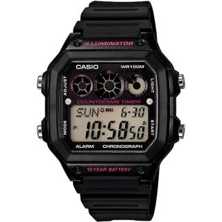 【CASIO 卡西歐】復古款10年電力電子錶(AE-1300WH-1A2)