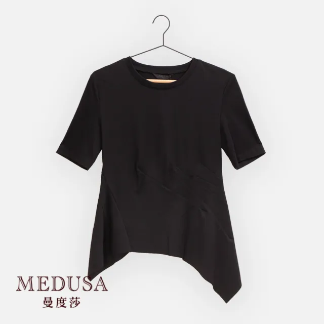 【MEDUSA 曼度莎】現貨-造型剪裁下襬合腰素面上衣 - 2色（M-XL）｜女裝 上衣 T恤(805-91601)