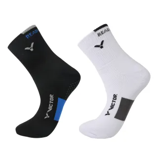【VICTOR 勝利體育】運動襪 中筒、止滑 尺寸L(C-5087 A/C 白/黑)