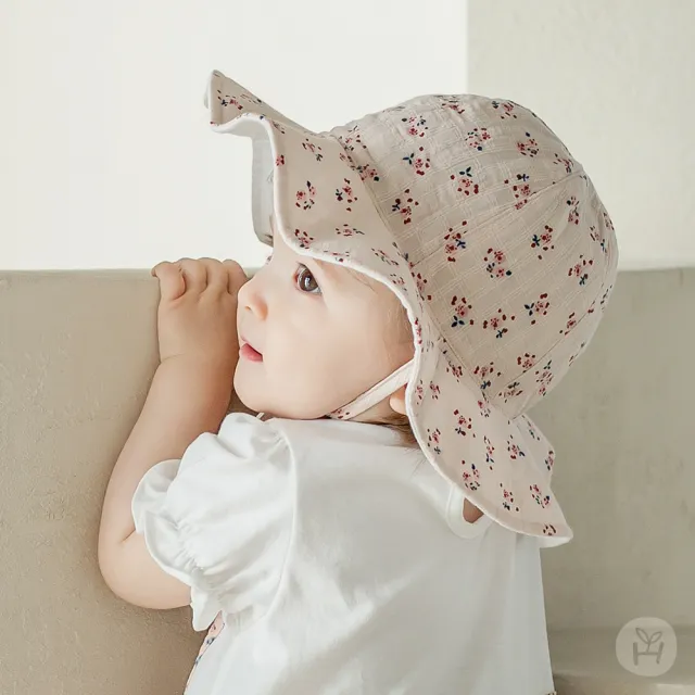 【Happy Prince】韓國製 Hella小碎花雙面可戴嬰兒童遮陽帽(寶寶帽防曬)