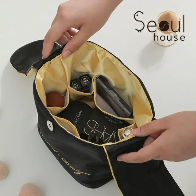 【Seoul house】雙11 蝴蝶結綁帶收納包／化妝包(蝴蝶結.綁帶.可愛.化妝包.收納包.過夜包
