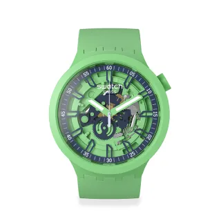 【SWATCH】BIG BOLD系列手錶FRESH SQUEEZE 青檸 男錶 女錶 瑞士錶 錶(47mm)