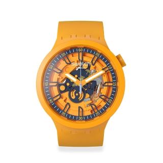 【SWATCH】BIG BOLD系列手錶FRESH ORANGE 鮮橙 男錶 女錶 瑞士錶 錶(47mm)