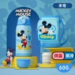 【Disney 迪士尼】316不鏽鋼吸管保溫水壺 含杯蓋附背套 600ml(蜘蛛人 美國隊長 白雪公主 米奇 米妮 平輸品)