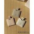 【Porabella】訂製款隨身鏡 皮革隨身鏡 超可愛隨身鏡 粉色灰色米白色 三色可選 攜帶方便