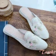 【Taroko】漢朝美人民族低跟繡花包頭拖鞋(4色可選)