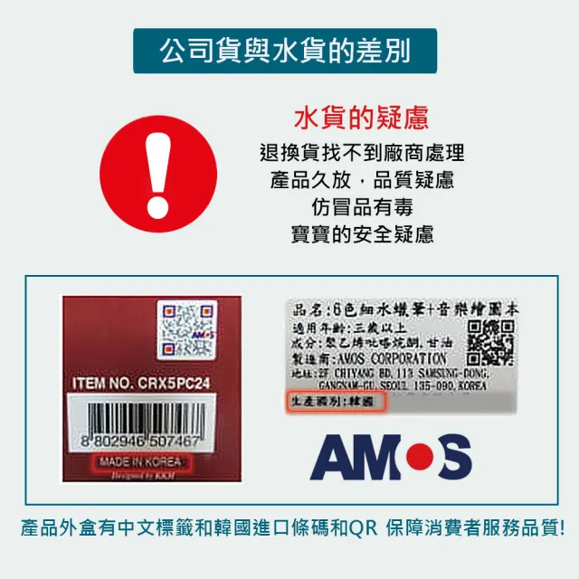 【AMOS 阿摩司】韓國原裝 粗款 12色無毐可水洗蠟筆(旋轉蠟筆)
