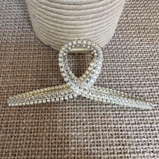 【bibi】韓國ins風藝術個性化珍珠水鑽歐美流行小眾品質設計感飾品髮夾(ins風韓國歐美流行飾品爪