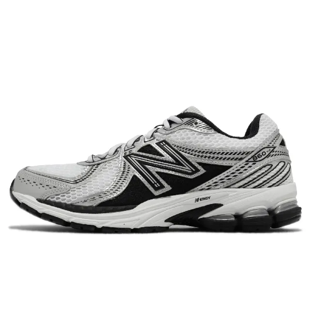 【NEW BALANCE】休閒鞋 860 V2 男鞋 女鞋 黑 金屬銀 NB 復古 慢跑鞋(ML860XD-D)