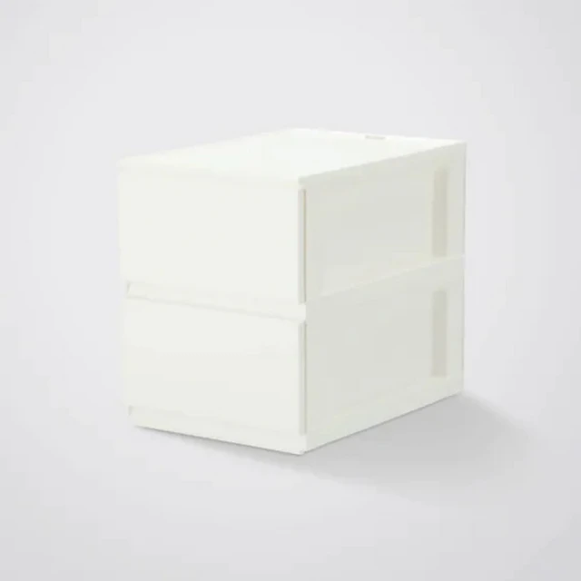 【NITORI 宜得利家居】抽屜式收納盒 窄低型 N INBOX 2DR WH 抽屜式收納盒 窄低型 N INBOX