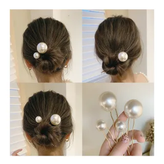 【HERA 赫拉】古典風珍珠盤髮髮簪兩入組 L111051108(盤髮髮簪)