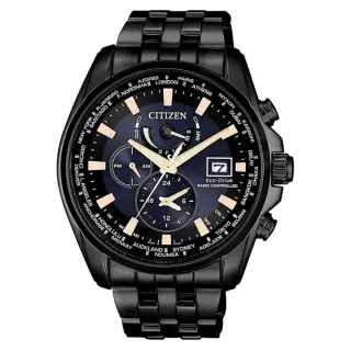 【CITIZEN 星辰】GENTS系列 光動能電波三眼腕錶 44mm(AT9039-51L)