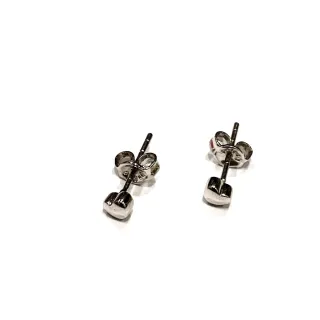 【Eli Jewelry】日本進口正Pt950立體飽滿小愛心造型鉑金耳環 耳針(附精美包裝組合 鉑金重0.29錢)