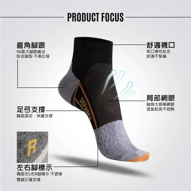 【蒂巴蕾】石墨烯氧化鋅抑菌消臭襪-孔雀綠色_太空梭(1雙組/足弓支撐/機能襪)