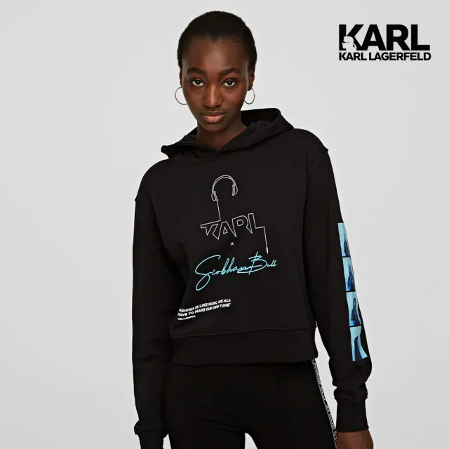 【KARL LAGERFELD 卡爾】MUSIC SIOBHAN BELL聯名帽T(聯名帽T/潮流帽T/聯名獨家塗鴉設計)