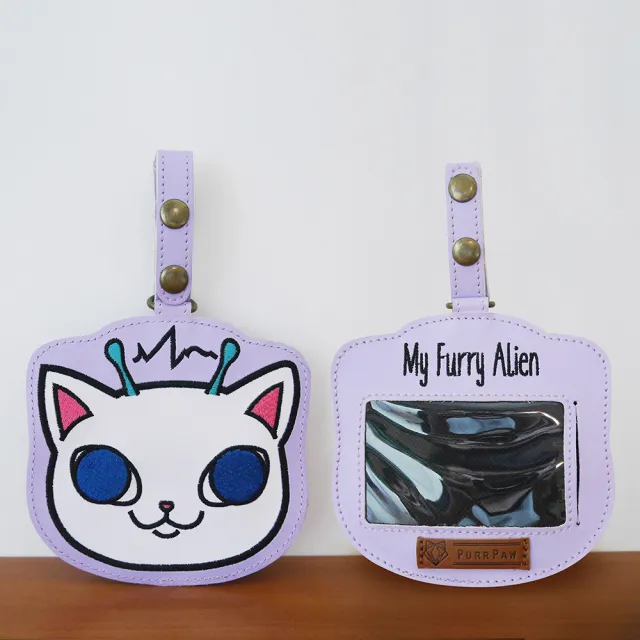 【PurrPaw 呼嚕抱抱】My Furry Alien 寵物包行李箱吊牌 / 卡片套(台灣設計 可愛造型卡套 識別證套)
