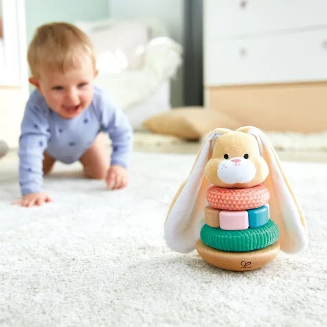 【德國Hape】趣味小兔子堆塔(益智玩具/兒童禮物/週歲禮)
