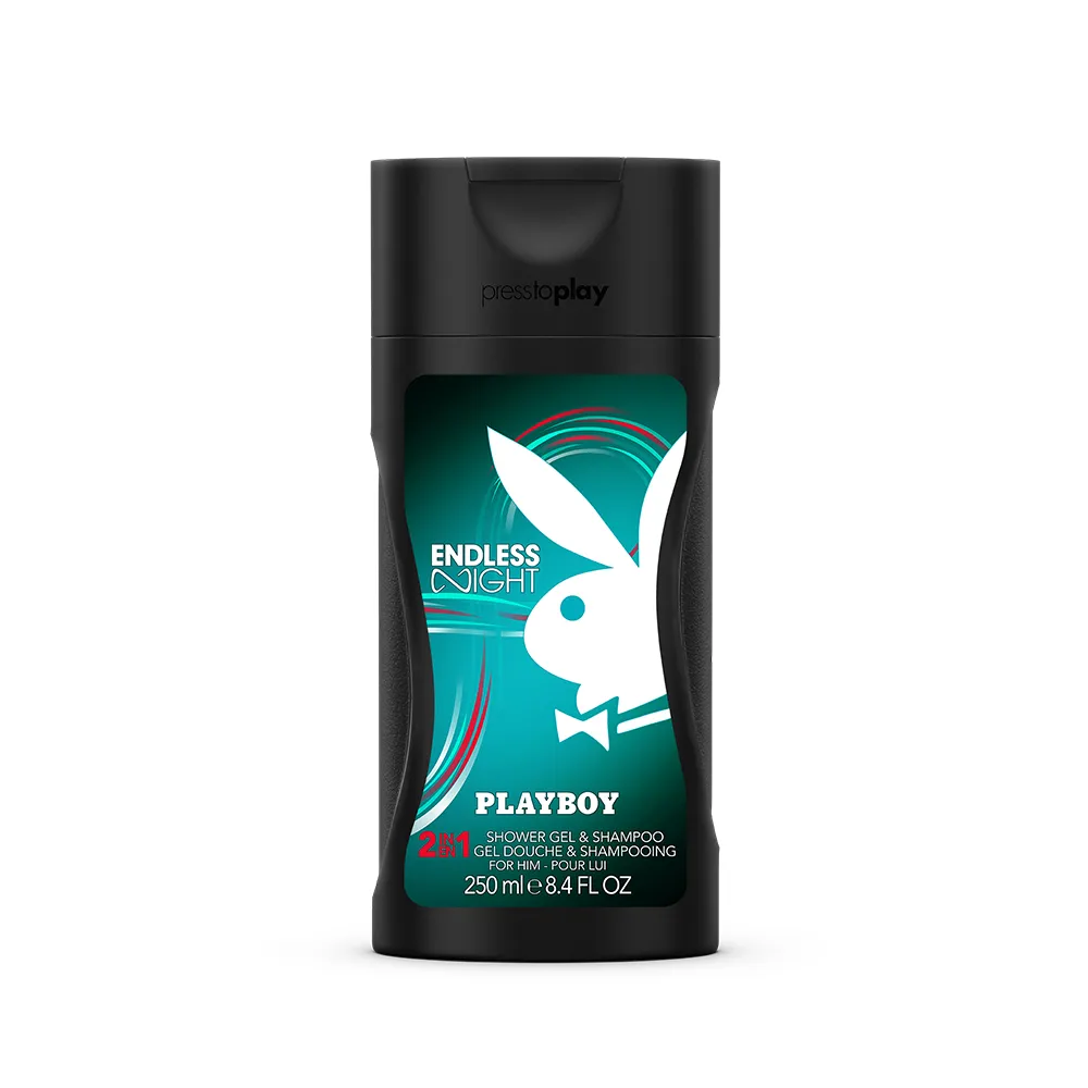 【PLAYBOY】不羈夜經典男性保濕香水2合1洗髮沐浴膠 250ml(專櫃公司貨)