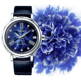 【SEIKO 精工】LUKIA 25週年紀念銀座美學機械女錶-藍x銀/34.8mm 雙12限定(SPB137J1/6R35-00N0B)