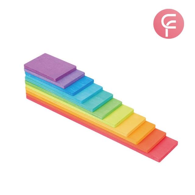 【ColorFan】長條積木-彩虹款-11入組(益智彩虹積木/訓練協調與耐心/遠離３Ｃ動動腦動動手)