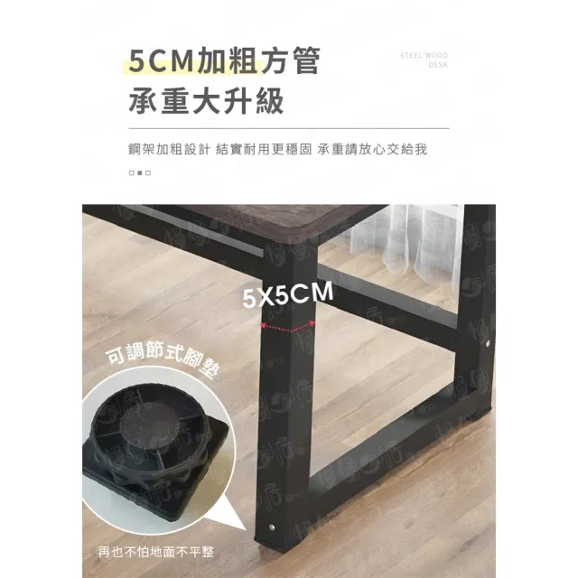 【慢慢家居】獨家款-精工級現代簡約鋼木電腦桌(100CM)