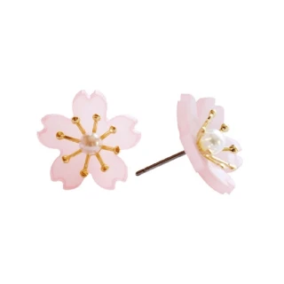 【Akiko Sakai】櫻花滿開系列櫻花造型耳環
