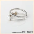 【Akiko Sakai】優雅珍珠鑲鑽二連風戒指